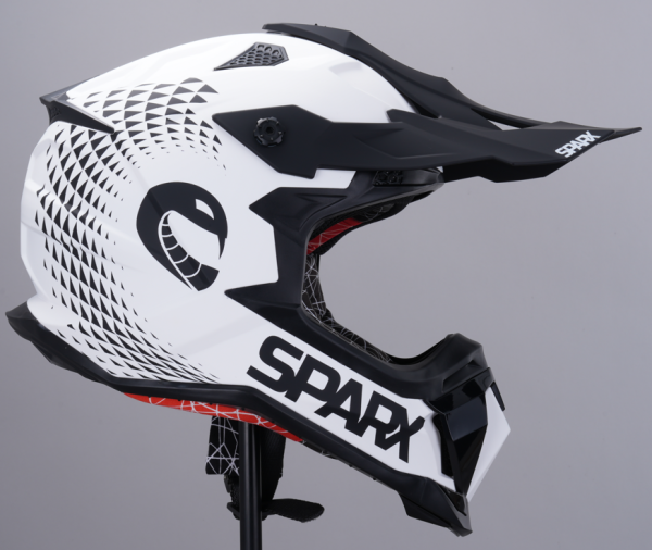 Шлем мото кроссовый Sparx (Спаркс) Raptor (JH-601) белый/чёрный XL | Мототека